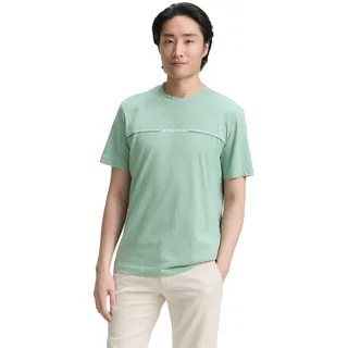 TOM TAILOR T-Shirt mit Logofrontprint, grün