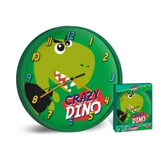 kids licencing Wanduhr - dinosaure verrückte dino - vert - 25 cm - Grün