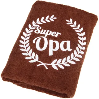 Abc Casa Super Opa Handtuch zum Geburtstag, Jahrestag, Namestag, Valentinstag, Vatertag - Eine praktische Jubiläum Geschenkidee für der Beste Opa, Großvater