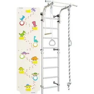 Sprossenwand kinderzimmer Next-1 Dino | Kletterwand | Turngeräte | Wandmontage - Grau