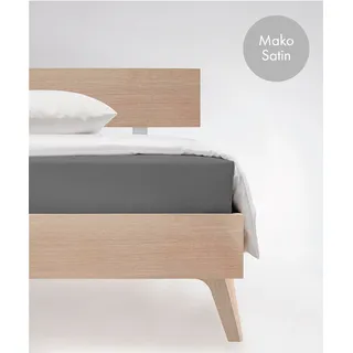 Colours 009100 Mako-Satin 140 x 200 cm steingrau