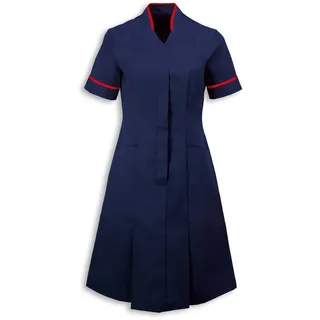 Alexandra al-nf51nr-128t Mandarin Collar Kleid, Uni, groß, roter Paspelierung/Trim, 128 cm Brust (Größe 26), Sailor Navy