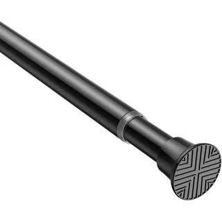 AIZESI Teleskopstange 46-90cm, 1 Stück Schwarze Gardinenstange Zum Klemmen, Klemmstange Verstellbare Für Fenster, Schrank, Badezimmer