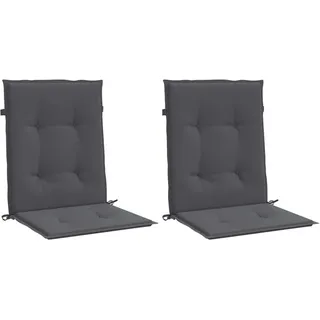 vidaXL Gartenstuhlauflagen für Niedriglehner 2 Stk. Anthrazit - Grau
