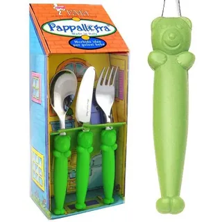 Pappallegra Eme Set Grün Besteck Baby Set 3 Stück