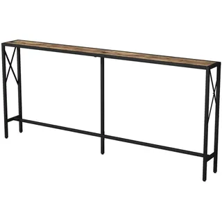 Vicco Konsolentisch Lima Eiche rustikal 174 x 77 cm , Wildeiche , Holzwerkstoff , Rechteckig , 174x77x20 cm , Wohnzimmer, Wohnzimmertische, Konsolentische