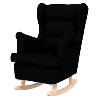 Schaukelsessel Schwarz 74x90x102 cm Stoff - Schwarz