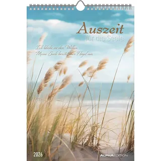 Neumann Auszeit für die Seele 2026 - Bildkalender 23,7x34 cm - Kalender mit Platz für Notizen - mit vielen Zusatzinformationen - Wandkalender - Alpha Edition