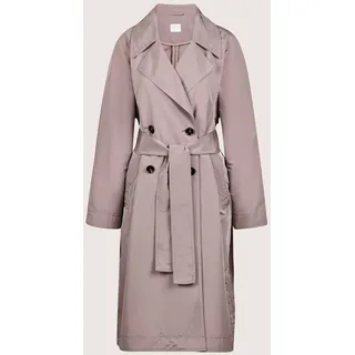 Trenchcoat MADELEINE "Trenchcoat Langer, zweireihiger Mantel, Bindegürtel", Damen, Gr. 42, rosa (mauve), Obermaterial: 100% Polyester PES., Modern, normal, Mäntel Trenchcoat