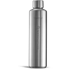 SodaStream Metallflasche 1L, passend E-Duo, 1er Pack, Silber, 26 cm hoch