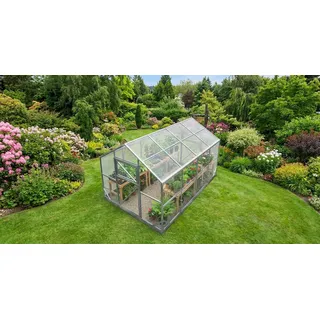 Gewächshaus aus Polycarbonat von Garten Dream "Victoria Mini" 2,5x10m mit 4mm Polycarbonat