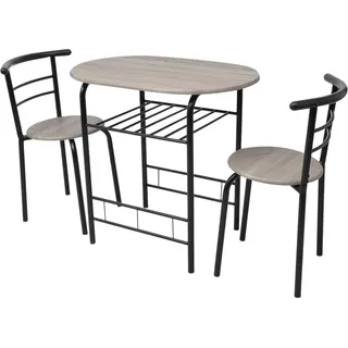 vidaXL Frühstückstisch Bar-Set MDF - Schwarz
