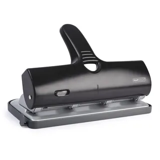 Rapesco 1293 Heavy Duty ALU 40 4-Fach Metalllocher, 40 Blatt Kapazität, Schwarz