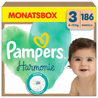 Pampers Pampers® Windeln HarmonieTM Größe Gr.3 (6-10 kg) für Babys und Kleinkinder, 186 St.