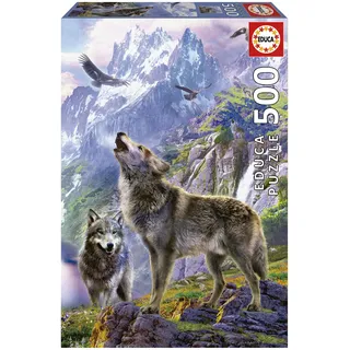 Educa Puzzle 500 Teile Wölfe in den Bergen, 500 Teile