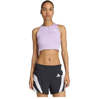Adidas Adizero Running Gel Pocket Crop Sport-top - Powder Plum - M