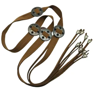 CALFOVERA Browner Taillengürtel im Bohemian-Stil für Damen Aus PU Leder Mit Quaste Am Glockenende Bohème Stil Mittelalterlicher Retro Renaissance Gürtel Mit Münzakzent Vintage Wikinger Hüftgurt Leder