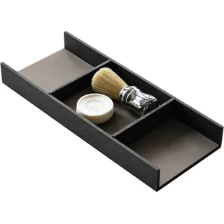 Belluti Ordnungssystem , Braun, Schwarz , Holzwerkstoff , 39.7x4.4x15.5 cm , Badaccessoires, Sonstige Badaccessoires