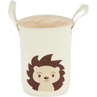 Bieco Wäschekorb Baby Igel Piksi | Großer Aufbewahrungskorb Kinder Baumwolle und Wasserabweisend | Kinderzimmeraccessoire