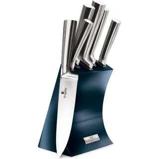 Berlinger Haus Messer Set Bh-2452 Im Ständer - Silber, Blau