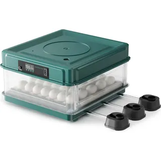 Fudajo Vollautomatischer Flächenbrüter für 30 Eier, Inkubator 40 W mit Wendesystem, Brutautomat mit Temperatursteuerung und Feuchtigskeitsregulierung, Brutkasten zum Eier ausbrüten