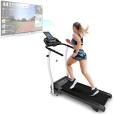 Bluefin Fitness Kick 2.0 Innovatives High-Speed Laufband, Klappbar | Kinomap App | Live Video Streaming | Video Coaching & Training | Leise | 12 Km/h + 18% Steigung | Gelenkschutz | HRC Sensoren