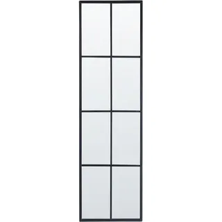 Beliani Wandspiegel Schwarz Metall Rechteckig 38x132x3 cm