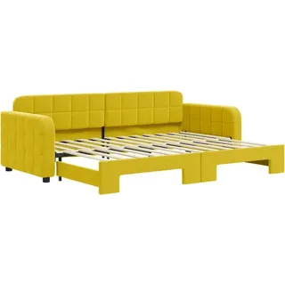 vidaXL Tagesbett Ausziehbar 80 x 200 cm gelb