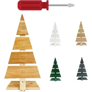 Floranica Weihnachtsdeko Weihnachtsbaum Lärchenholz Höhe 59 cm Fußbreite 27 cm Natur Holzweihnachtsbaum Weihnachten DIY