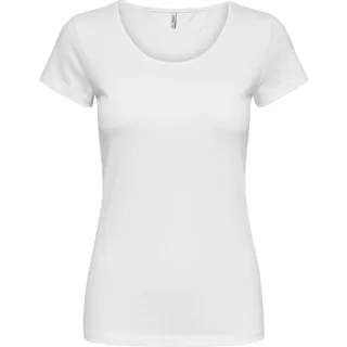 Only ONLLIVE LOVE Life Basic Damenshirt 15205059 White M