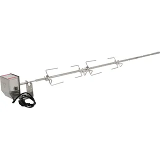 BBQ-Toro Grill- und Spießset für Ihren Weber Genesis II der 400er und 600er Serie, Drehspieß - Silber