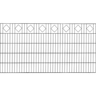Floraworld Doppelstabmattenzaun 100 x 200 cm Anthrazit