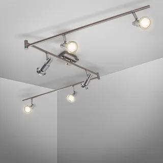 B.K.Licht 6-flg. schwenkbar Matt-Nickel-Chrom