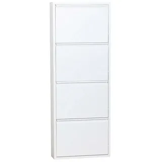 ebuy24 Schuhkipper weiß , Weiß , Metall , 50x140x16 cm , Garderobe, Schuhaufbewahrung, Schuhkipper