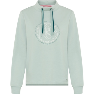 Sweatshirt KANGAROOS, Damen, Gr. 40/42, türkis, Sweatware, Obermaterial: 100% Baumwolle, bequem hüftbedeckend, Rippbündchen, Sweatshirts Sweatshirt, mit Metalllabel, hüftbedeckende Länge, auch in großen Größen