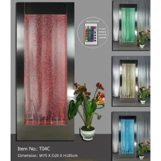 Led Wasser Wand Bar Regal Säule Wassersäulen Theke Regale Designer Trennwand xl - Transparent