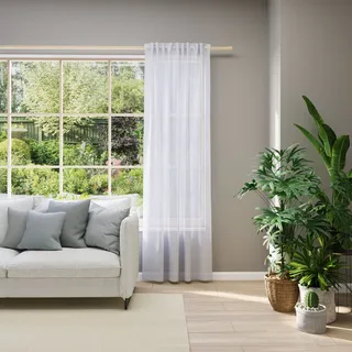 Neutex for you! Vorhang nach Maß NEUTEX FOR YOU "EVA", weiß, B:142cm H:260cm, Obermaterial: 100% Polyester, Gardinen nach Maß, Uni-Voile mit elegantem Glanz