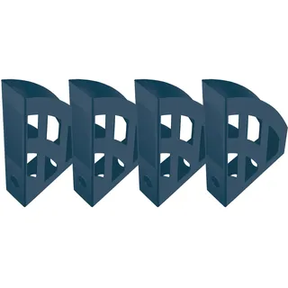 Helit H2661034 - Stehsammler „the green bridge“, DIN A4-C4, aus Recycling-Kunststoff Blauer Engel zertifiziert, blau, 4 Stück