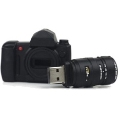 Ulticool - Kamera 128 GB USB - 3.0 Hohe Geschwindigkeit - mit Objektiv - Flash Pen Drive - Camera with Lens Memory Stick Daten Storage - Speicherstick- Schwarz