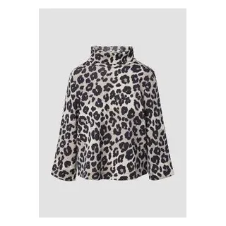 s.Oliver Sweatshirt Leo-Print Schwarz 40