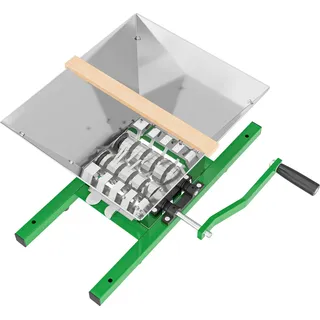 Wiltec Obstmühle mit 7L Trichter und Handkurbel Obsthäcksler leicht zu reinigen für Saftpresse Obstpresse zur Herstellung von Saft Würze oder Most