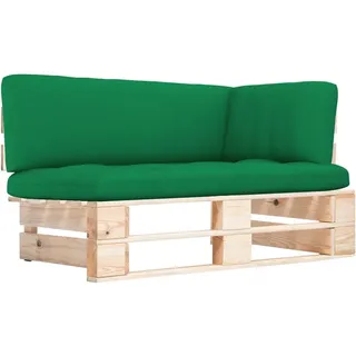 The Living Store Outdoor-Ecksofa Paletten Kiefernholz Imprägniert - Grün