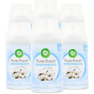6 x Air Wick Pure Fresh Coton Baumwolle Nachfüller je 250ml Beseitigt Gerüche