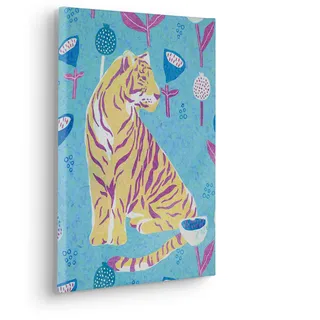 KOMAR Leinwandbild »Vegan Tiger - Größe 30 x 40 cm« Natur 1 Stk. tlg. Keilrahmenbild mi Echtholzrahmen, bunt