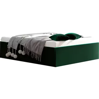 Westfalia Schlafkomfort Polsterbett »Amrum« in Samtvelours ohne Kopfteil, mit und ohne Bettkasten erhältlich, grün