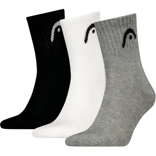 Head All Sports Training Short Crew Socken 3er Pack Grau/Weiß/Schwarz 43-46