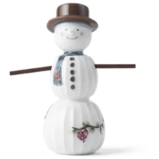 Kähler Hammershøi Christmas Schneemann – Porzellan Dekofigur, Handbemalt, 11,5 cm, Weihnachtsdekoration & DIY-Arme, 692660