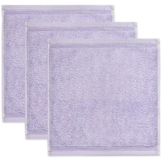 Möve Superwuschel Seiftuch 30 x 30 cm aus 100% Baumwolle, Lilac 3er Set