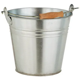 Dehner Dekoeimer, Ø 28 cm, Höhe 28 cm, verzinkt, silber