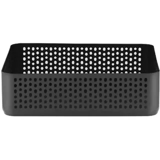 Norman Copenhagen Nic Nac Organizer 4 Aufbewahrungskorb aus lackiertem Stahl in der Farbe Schwarz, 22,5x22,5 cm, 373032